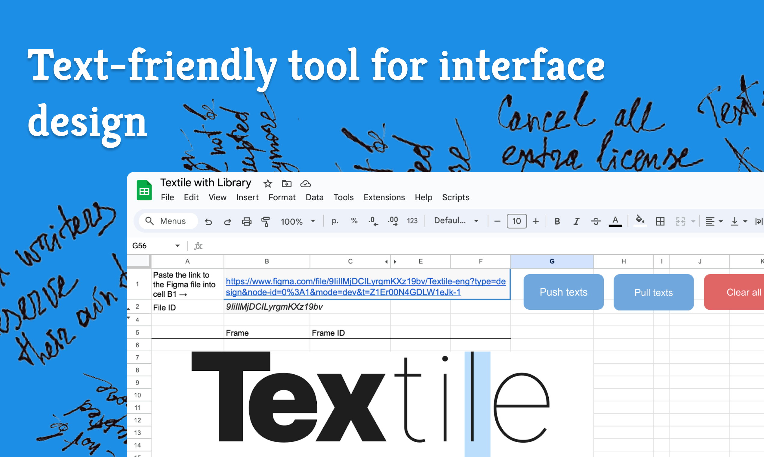 Edit interface texts apart from Figma